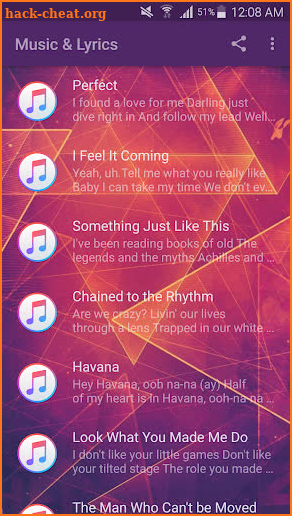 Top Songs Lyric 2018 screenshot