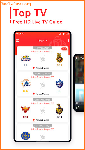 Top TV Guide - Free Live Cricket TV 2021 screenshot