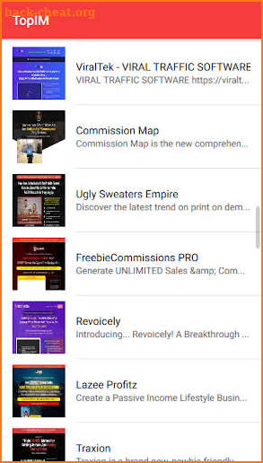 TopIM - Make Money Top Internet Marketing Products screenshot