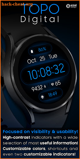 TOPO Digital - watch face screenshot