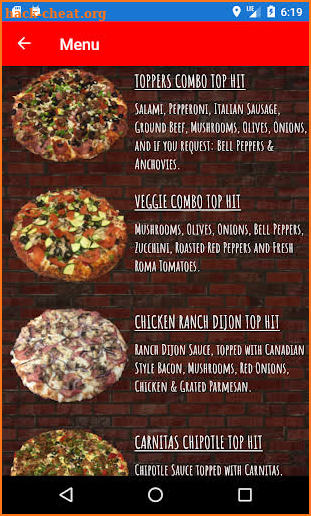 Toppers Pizza Place screenshot