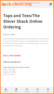 Tops and Tees&The Shiver Shack Online Ordering screenshot
