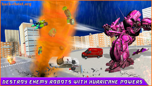 Tornado Robot Car Transform Shooting Games screenshot