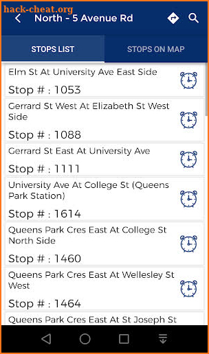 Toronto Metro Transit Tracker (TTC) screenshot