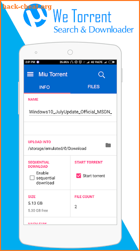 Torrent Search & Downloader screenshot