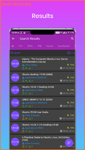 Torrent Search Pro screenshot