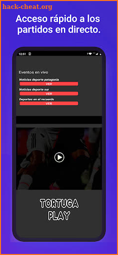 Tortuga Play TV fútbol screenshot