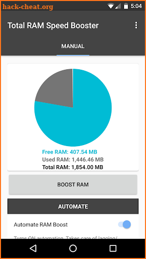 Total RAM Speed Booster screenshot