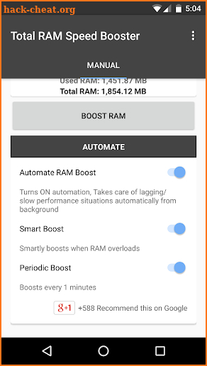 Total RAM Speed Booster screenshot