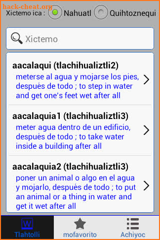 Totlahtol Nahuatl screenshot