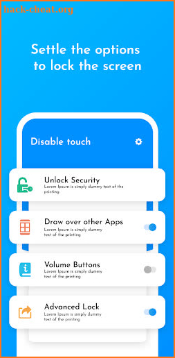Touch disable, touch blocker screenshot