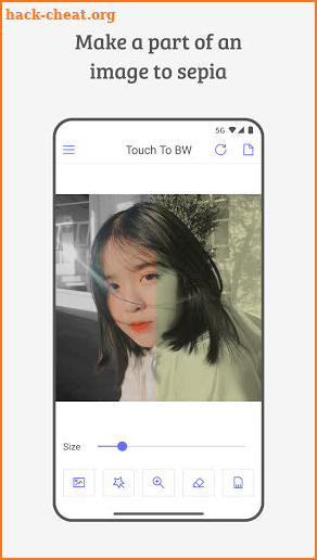 Touch To BW: Black White Background, Part Of Image screenshot