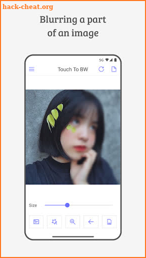 Touch To BW: Black White Background, Part Of Image screenshot