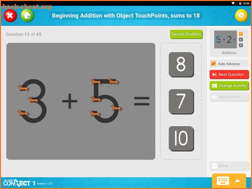 TouchMath Connect 1 screenshot