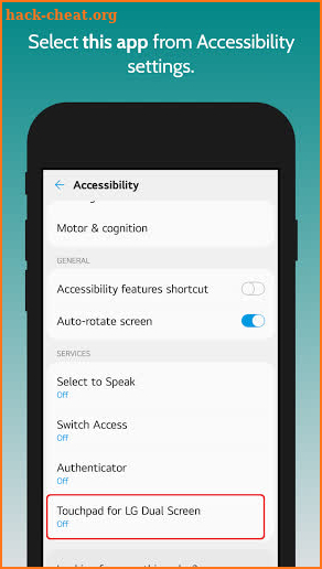 Touchpad for LG Dual Screen screenshot