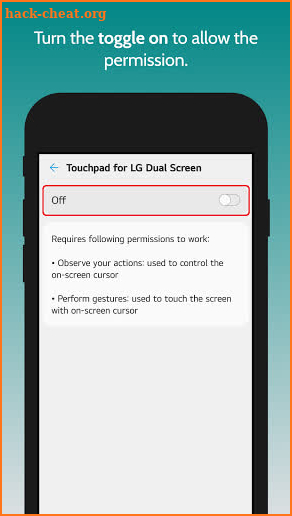 Touchpad for LG Dual Screen screenshot