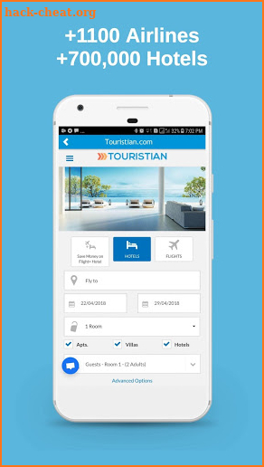 Touristian Hotels, Flights & Cars screenshot