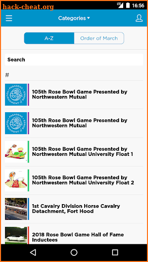 Tournament of Roses Event App screenshot