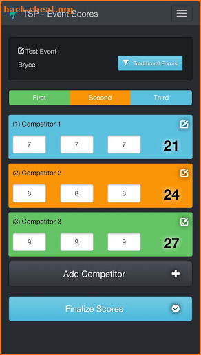 Tournament Scorecard Pro screenshot