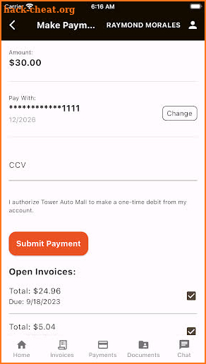 Tower Customer Portal screenshot