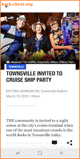 Townsville Bulletin screenshot