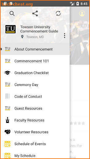 Towson University Commencement screenshot