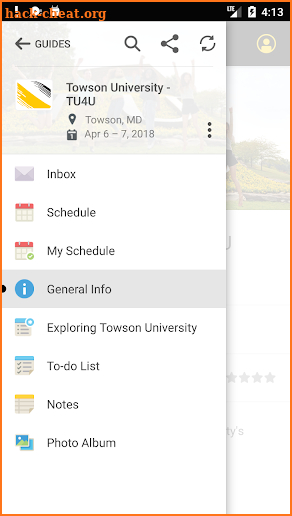 Towson University TU4U screenshot