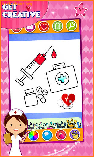 Toy Doctor Set coloring and drawing for Kids screenshot