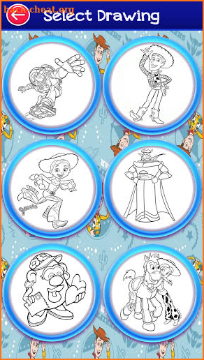 Toy Story coloring cartoon game book screenshot