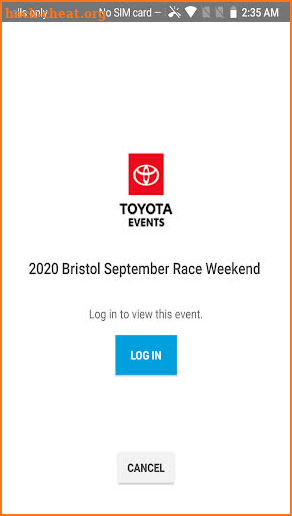 Toyota Events screenshot