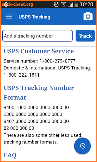 Tracking Tool For USPS screenshot