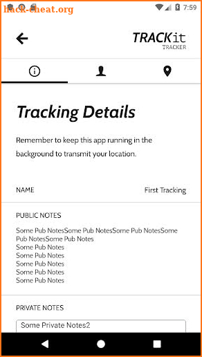 TRACKit Tracker screenshot