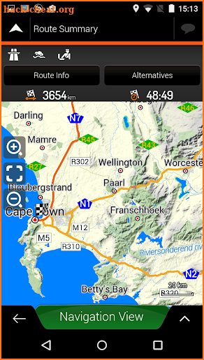 Tracks4Africa Navigation screenshot