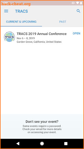 TRACS Conference App screenshot