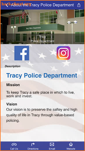 Tracy Police Department screenshot