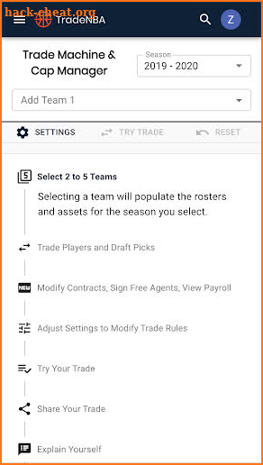 TradeNBA: NBA Trade Machine & GM Tools screenshot