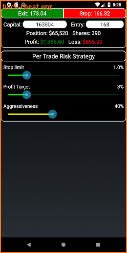 Trader Risk Managment screenshot