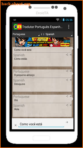 Tradutor Portugues Espanhol screenshot