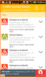 Traffic Monitor Maryland screenshot
