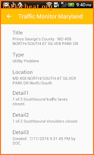 Traffic Monitor Maryland screenshot