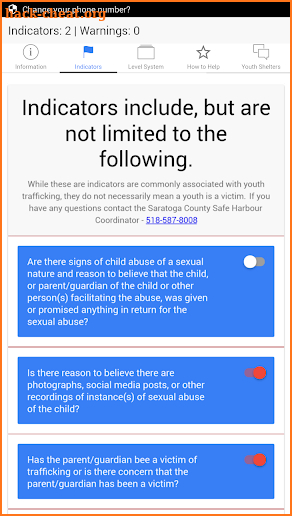 Trafficking Information App screenshot