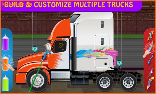 Trailer Truck Builder Factory: Mechanic Garage Sim screenshot