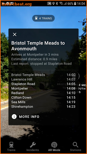 Train Beacon Augmented Reality screenshot