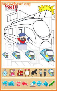 Train drawing game for kids and adults. screenshot