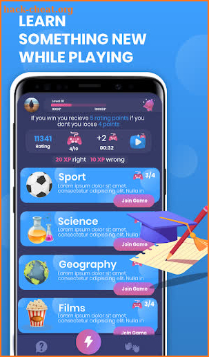 Train your quiz skills and beat others with Quizzy screenshot