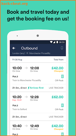 Trainline - Book Cheap National Rail & Bus Tickets screenshot