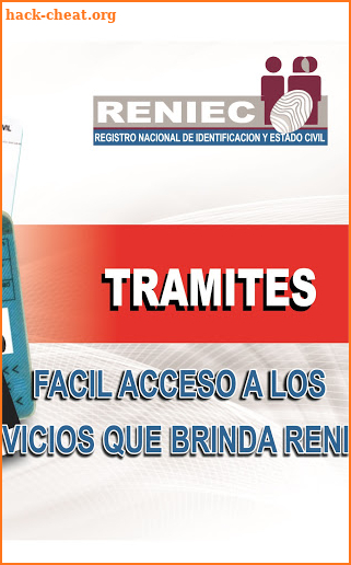 TRAMITES RENIEC screenshot