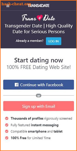Trans4Date Transgender Dating App screenshot