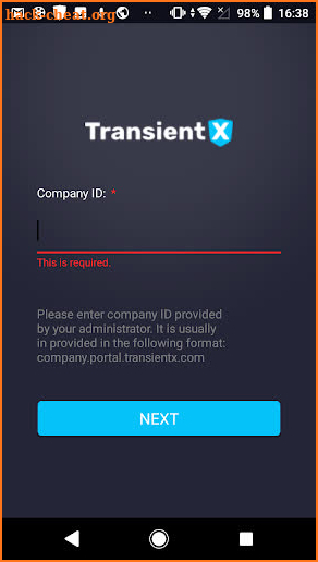 TransientX Workspace screenshot