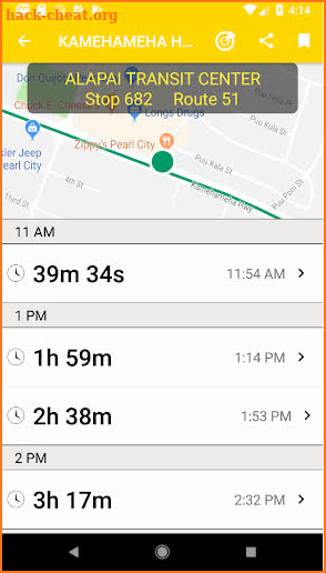 Transit Tracker - Oahu (TheBus) screenshot